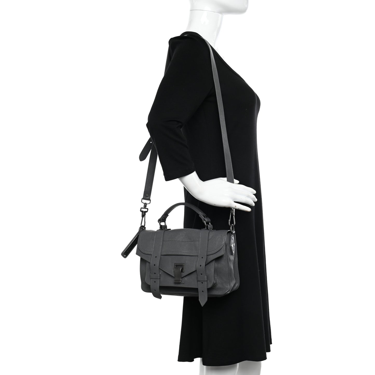 Lambskin Tiny PS1 Satchel Grey