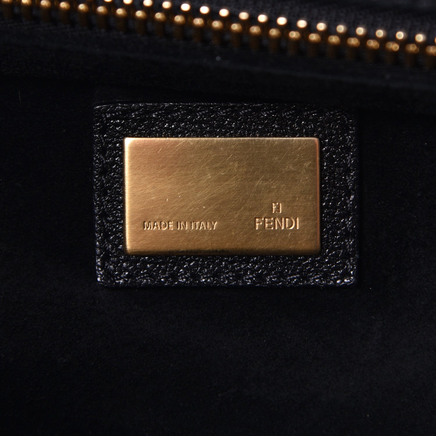 Fendi Goatskin Large Peekaboo Iconic Satchel Black 5 of 5