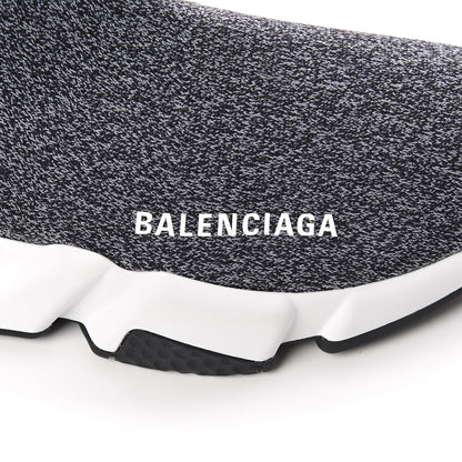 Balenciaga Chine Knit Bi-Color Sole Womens Speed Sneakers 36 Black White 6 of 10