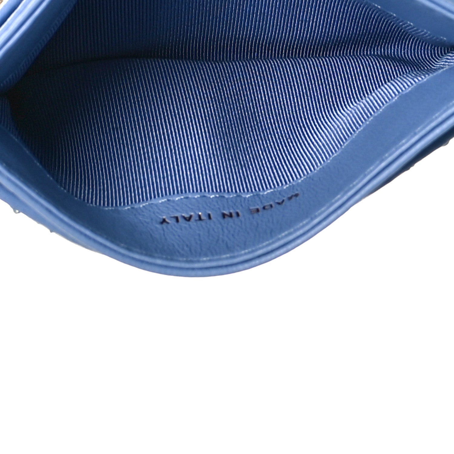 Chanel Lambskin Quilted Card Holder Light Blue 5 of 11