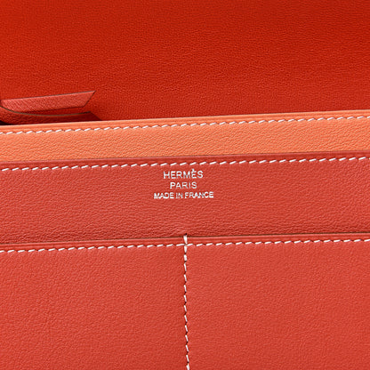 Hermes Swift Dogon Duo Wallet Sanguine Crevette 5 of 8