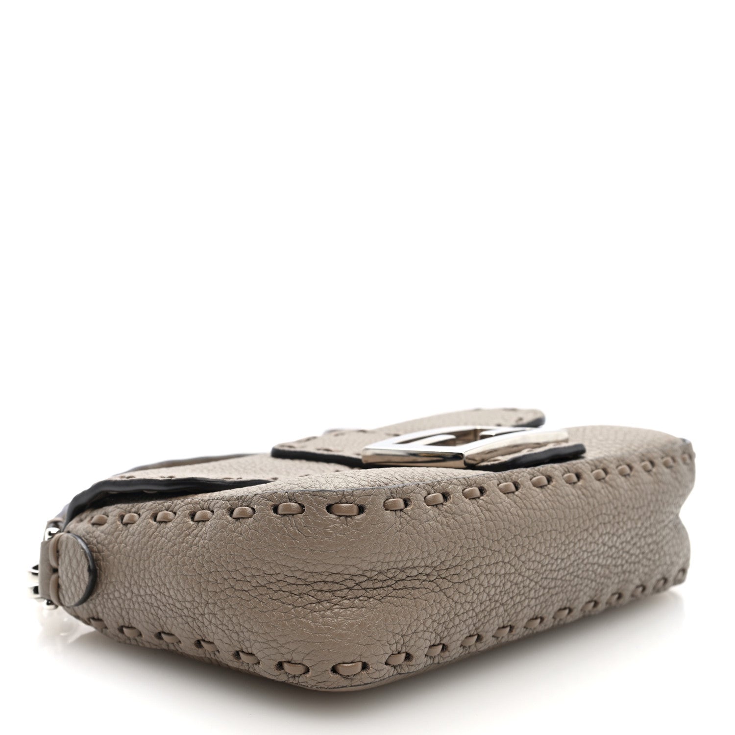 Fendi Cuoio Roma Sellerissima Nappa Sintetica Tape Stitch Mini Baguette Corda 4 of 10