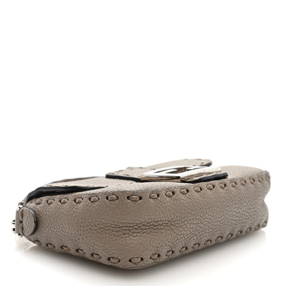 Fendi Cuoio Roma Sellerissima Nappa Sintetica Tape Stitch Mini Baguette Corda 4 of 10