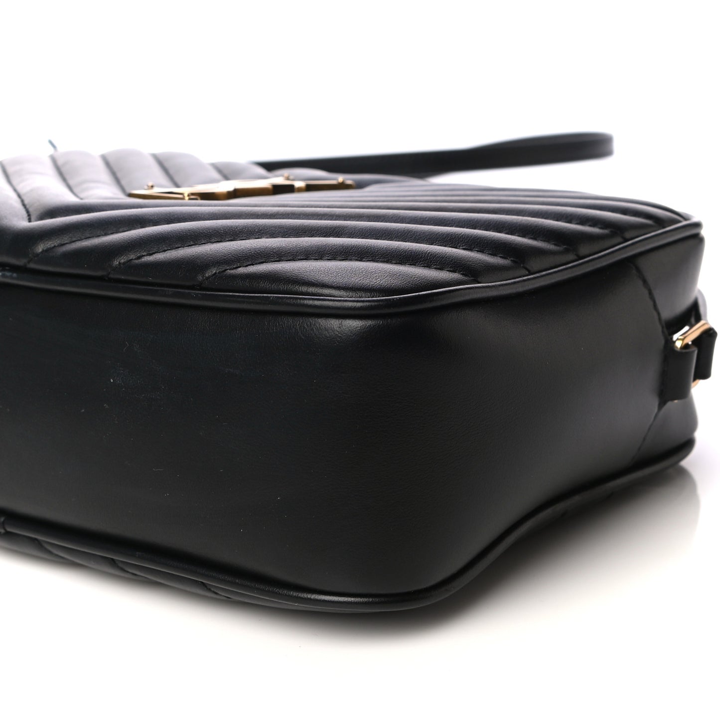 Calfskin Matelasse Monogram Lou Camera Bag Black