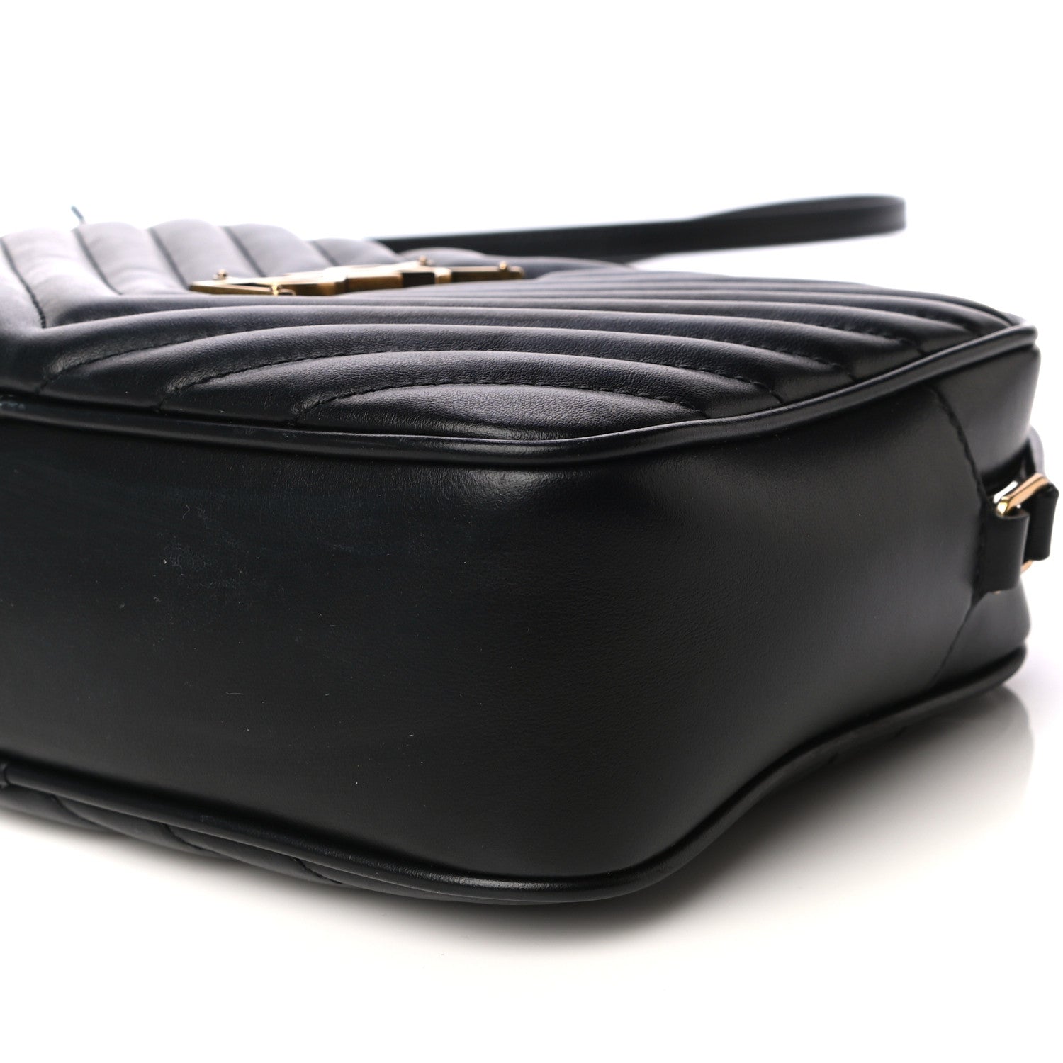 Saint Laurent Calfskin Matelasse Monogram Lou Camera Bag Black 10 of 17