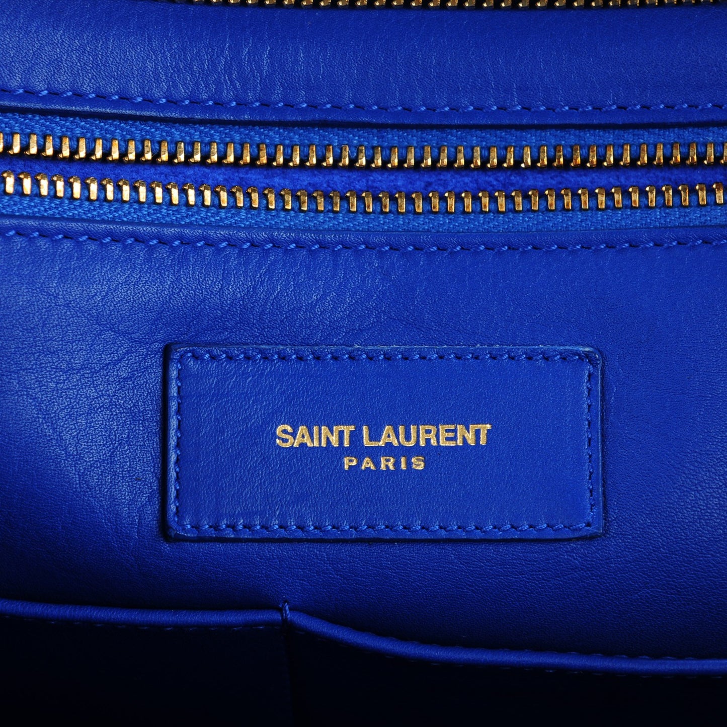 Calfskin Medium Classic Y Cabas Blue Majorelle