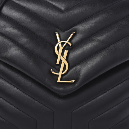 Saint Laurent Calfskin Y Quilted Monogram Medium Loulou Chain Satchel Black 9 of 9