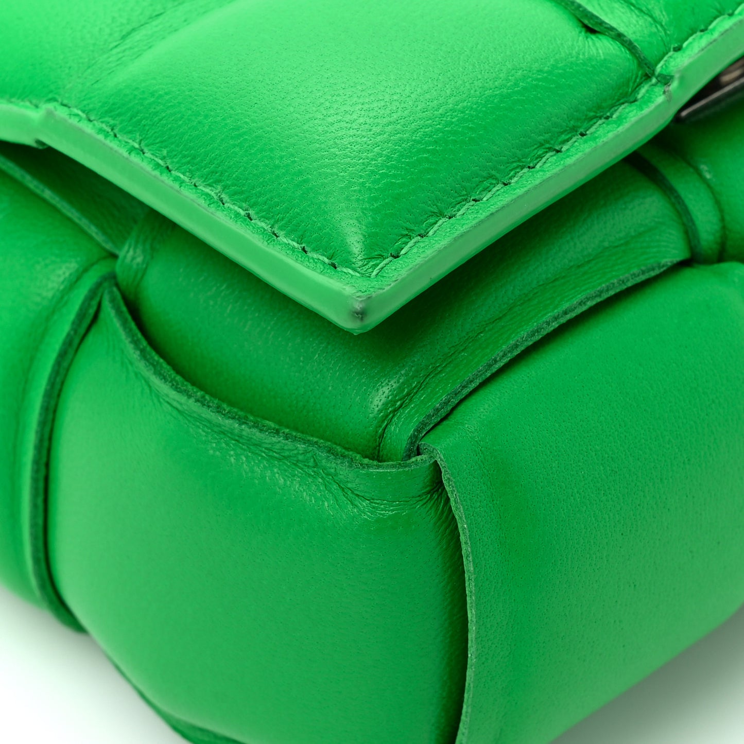 Lambskin Maxi Intreccio Padded Candy Cassette Crossbody Bag Parakeet