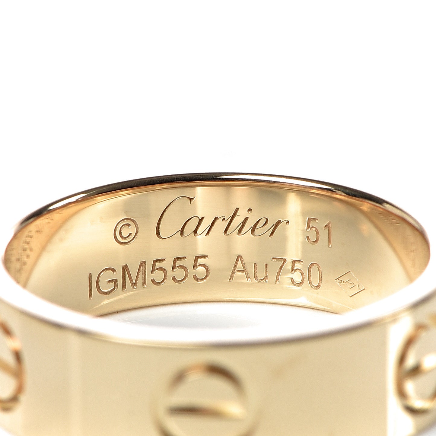18K Yellow Gold 5.5mm LOVE Ring 51 5.75