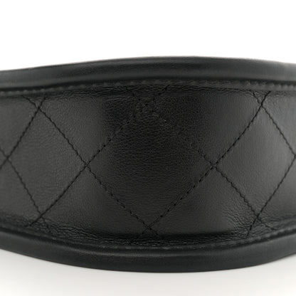 Chanel Calfskin Quilted Hobo Handbag Black 9 of 11
