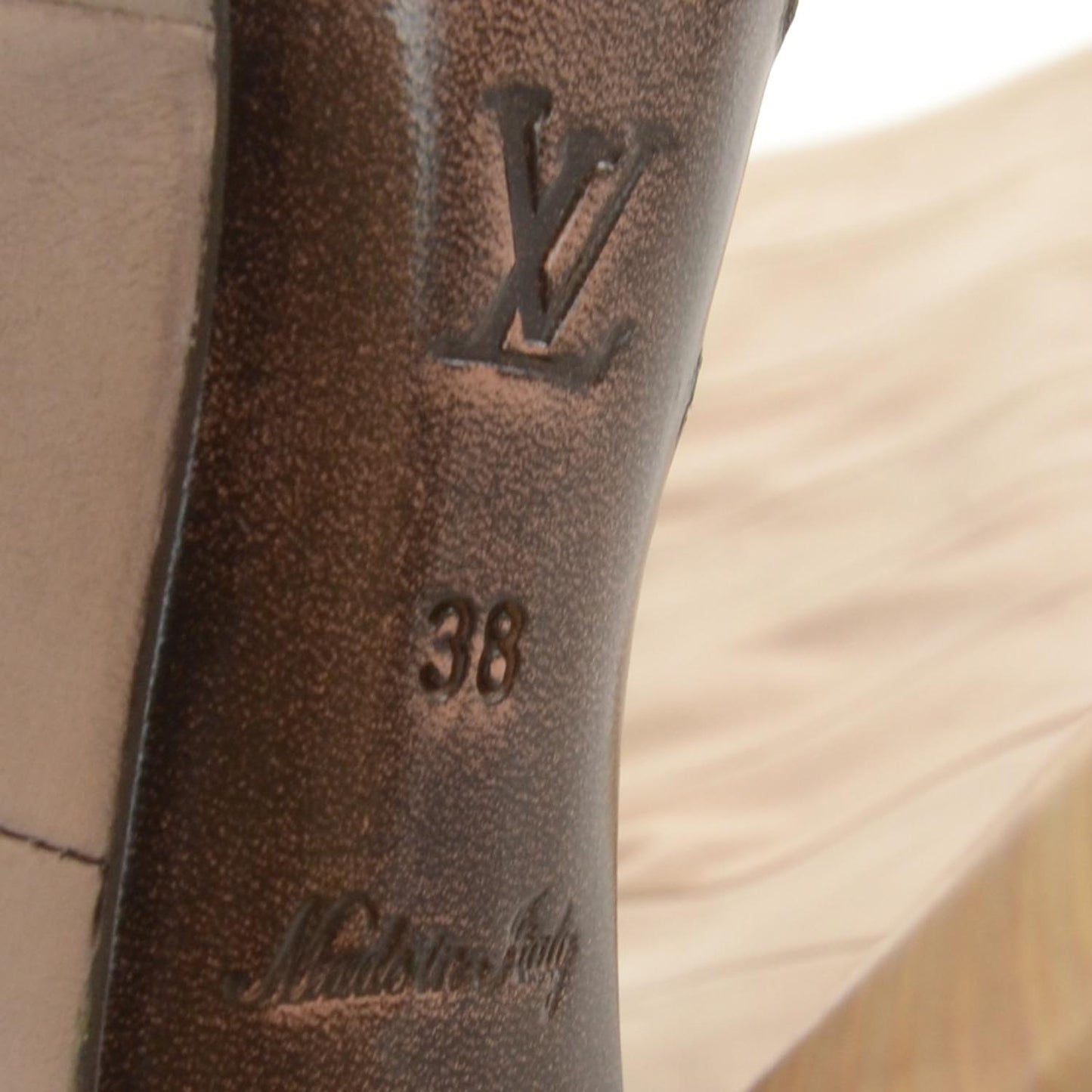 Leather Boots 38 Beige