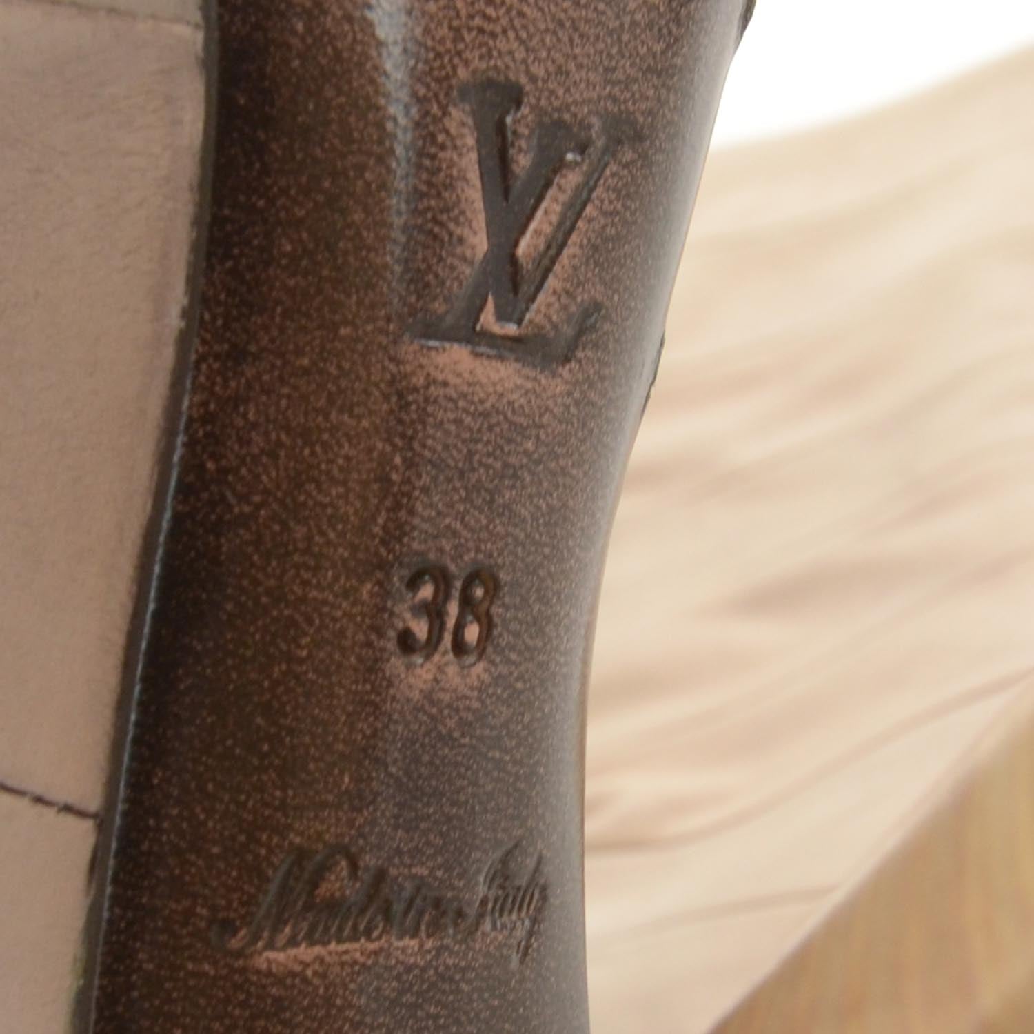 Louis Vuitton Leather Boots 38 Beige 5 of 5