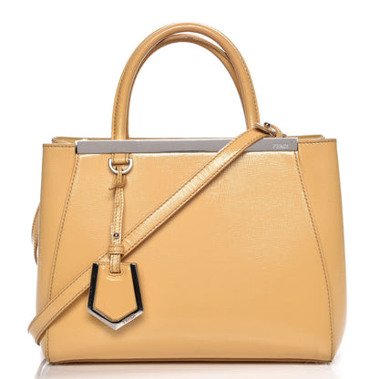 Fendi Vitello Vernice Camoscio Petite 2Jours Tote Alchemy Yellow 2 of 43