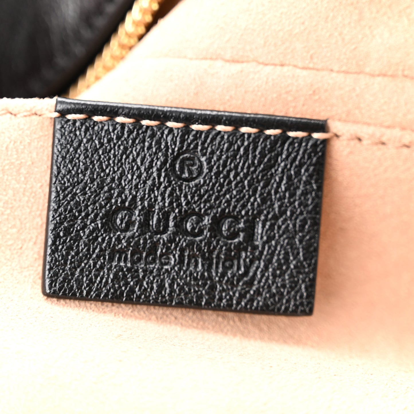Monogram Matelasse Diagonal Small GG Marmont Chain Shoulder Bag Beige Black