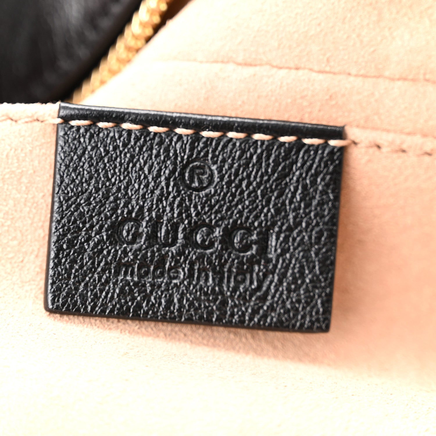 Gucci Monogram Matelasse Diagonal Small GG Marmont Chain Shoulder Bag Beige Black 6 of 11
