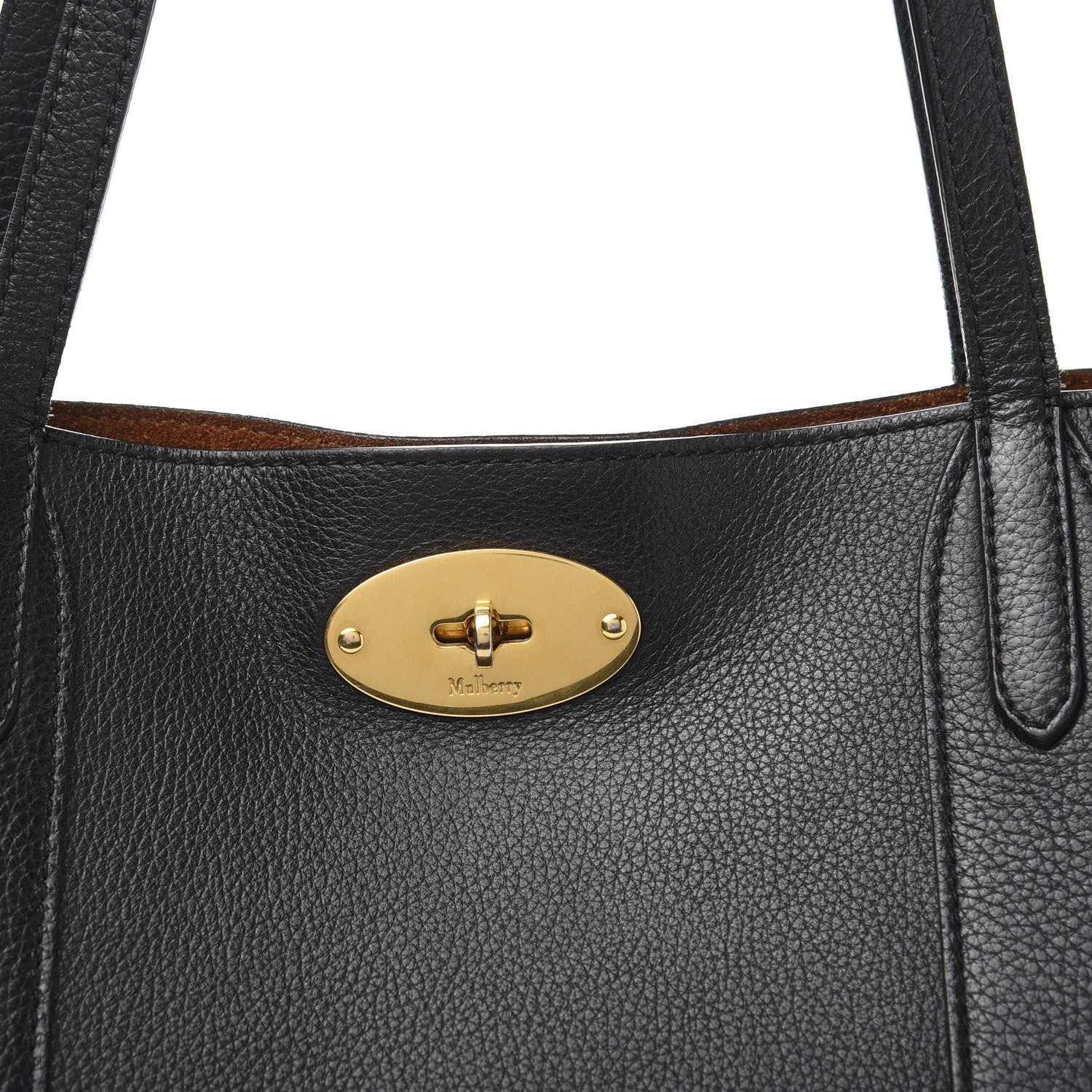 Mulberry Small Classic Grain Bayswater Tote Black 12 of 12