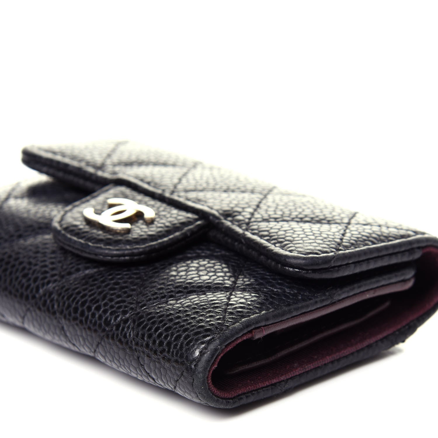 Chanel Caviar Quilted Classic 4 Key Holder Wallet Black 7 of 13