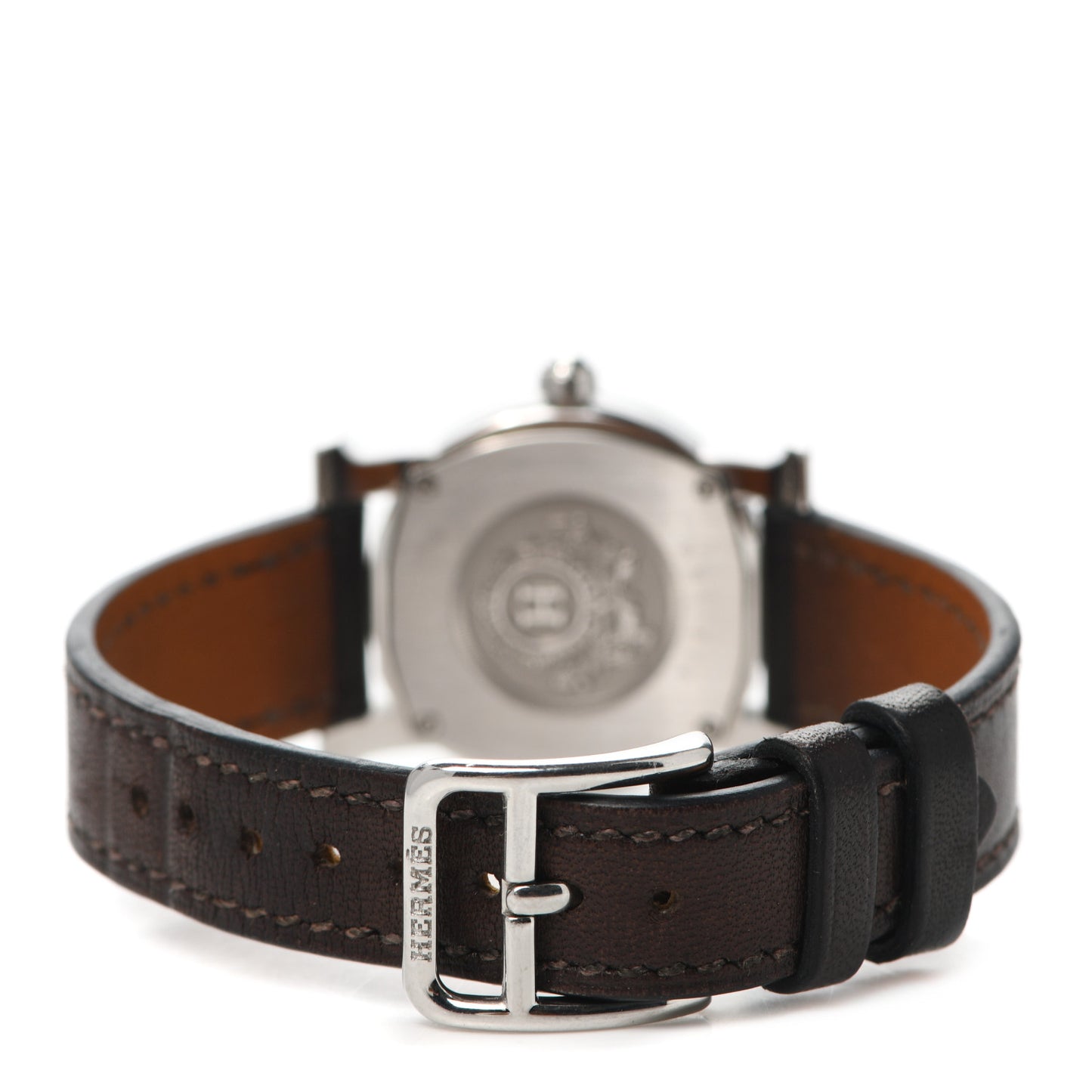 Stainless Steel Swift 25mm Heure H Ronde Quartz Watch Chocolate