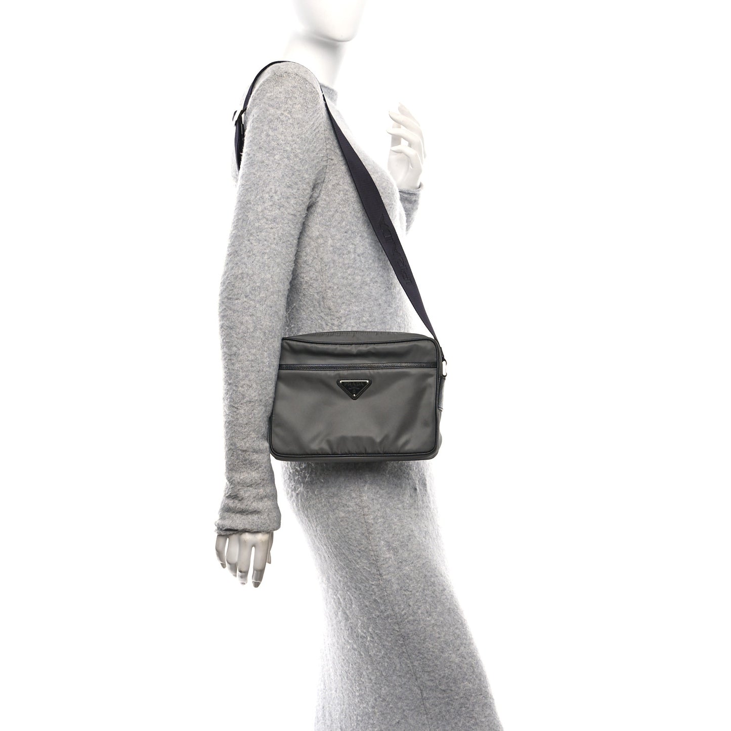 Re-Nylon Saffiano Shoulder Bag Forest Green