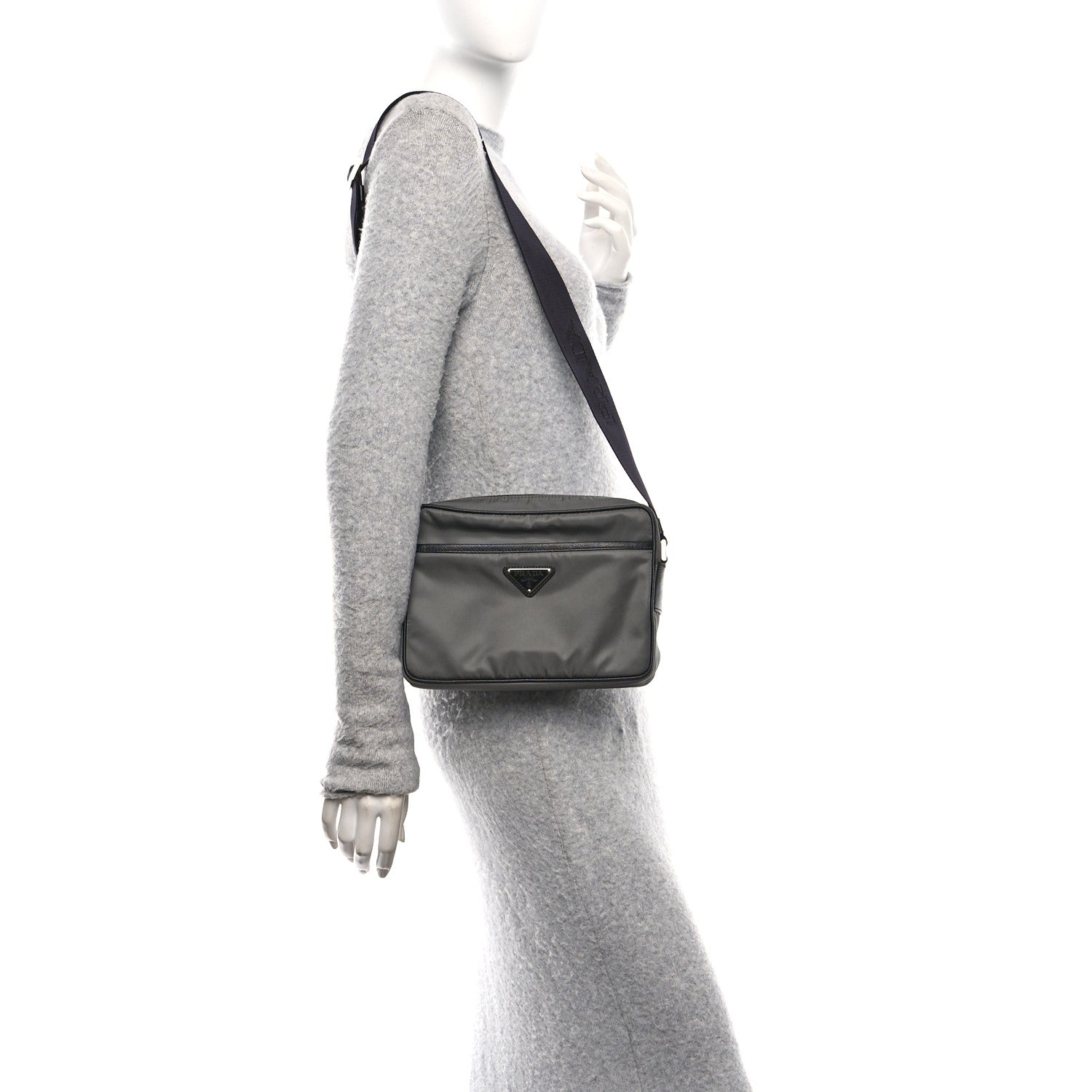 Prada Re-Nylon Saffiano Shoulder Bag Forest Green 2 of 9