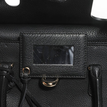 Balenciaga Grained Calfskin M Tube Round Tote Black 9 of 9