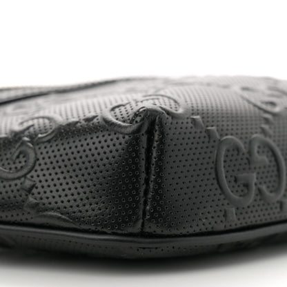 Gucci Calfskin GG Tennis Embossed Belt Bag Black 9 of 10