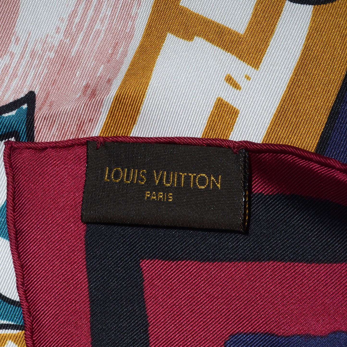 Silk Groom Square Scarf Cherry