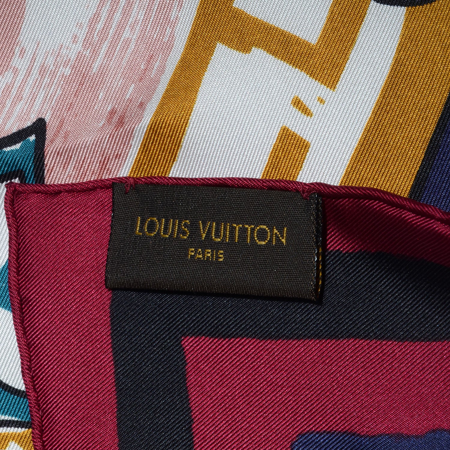 Louis Vuitton Silk Groom Square Scarf Cherry 5 of 5