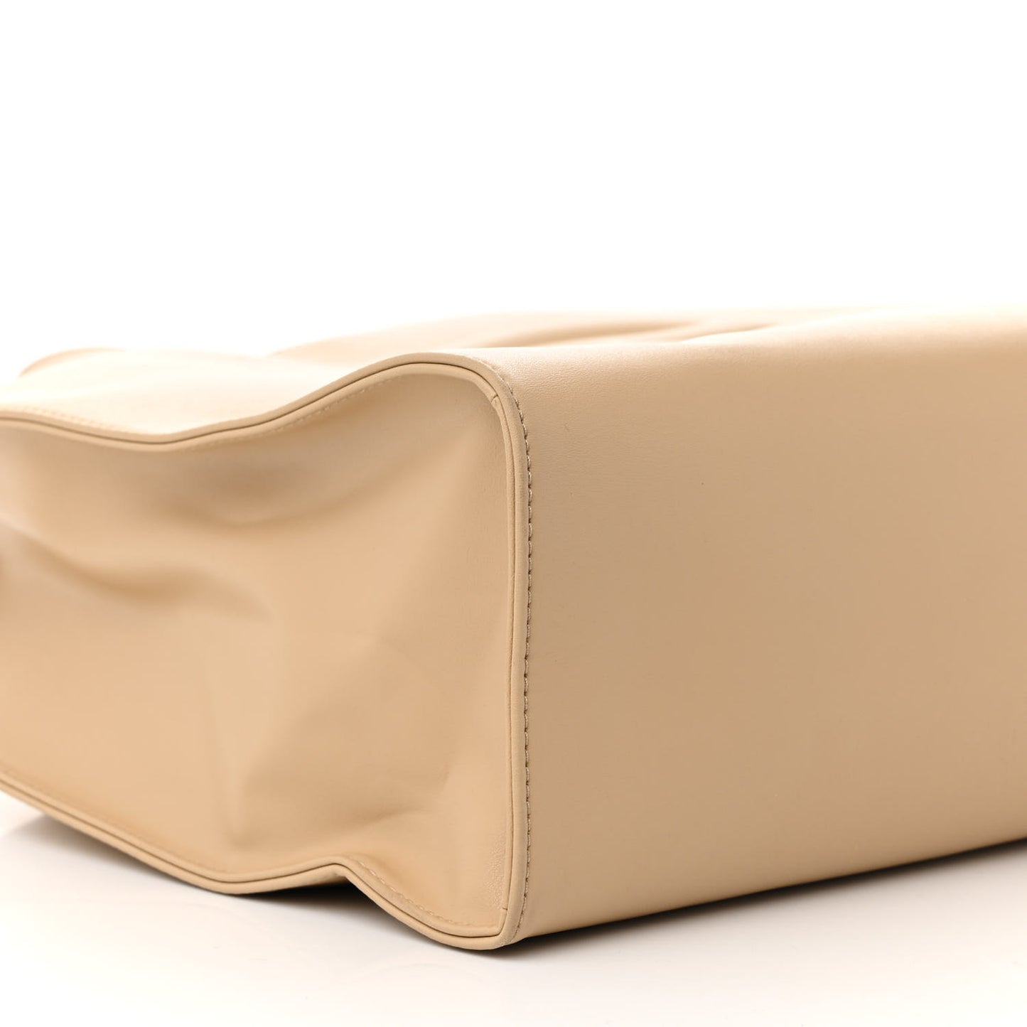 Vegan Leather Medium Shopping Bag Cream