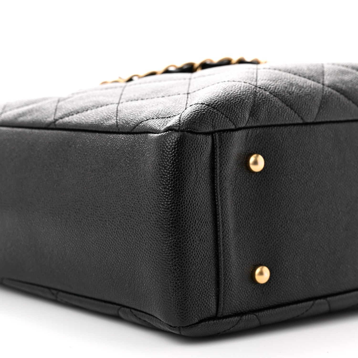 Chanel Caviar Quilted Small Shopping Tote Black 9 of 11