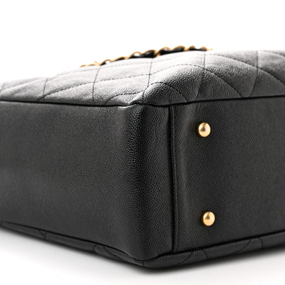 Chanel Caviar Quilted Small Shopping Tote Black 9 of 11