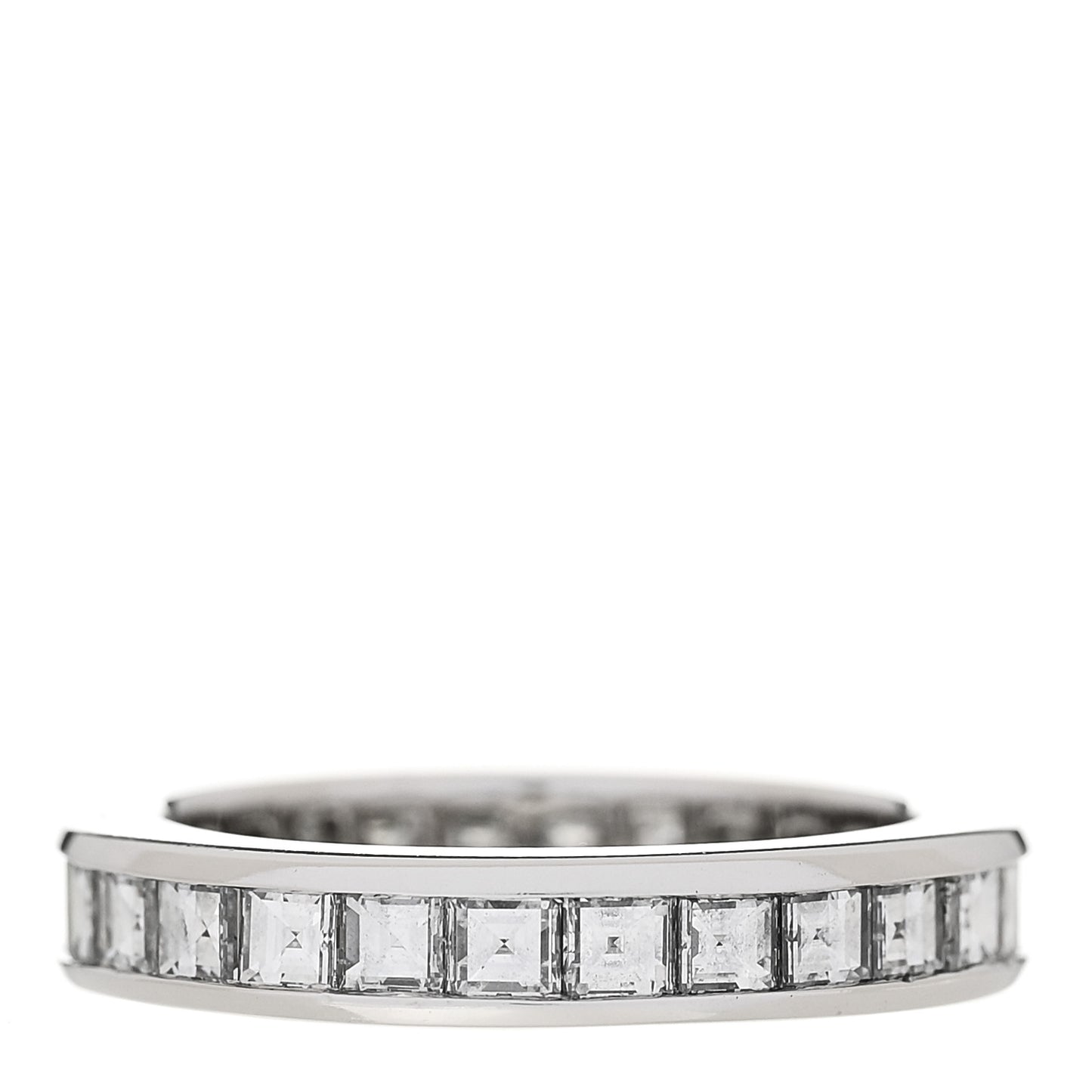 Platinum Diamond Square Cut Eternity Wedding Band Ring 48 4.5
