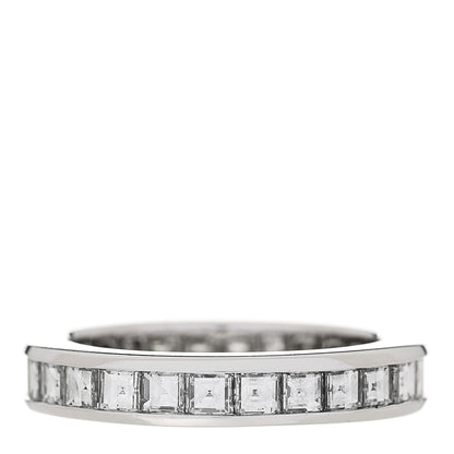 Tiffany Platinum Diamond Square Cut Eternity Wedding Band Ring 48 4.5 1 of 5