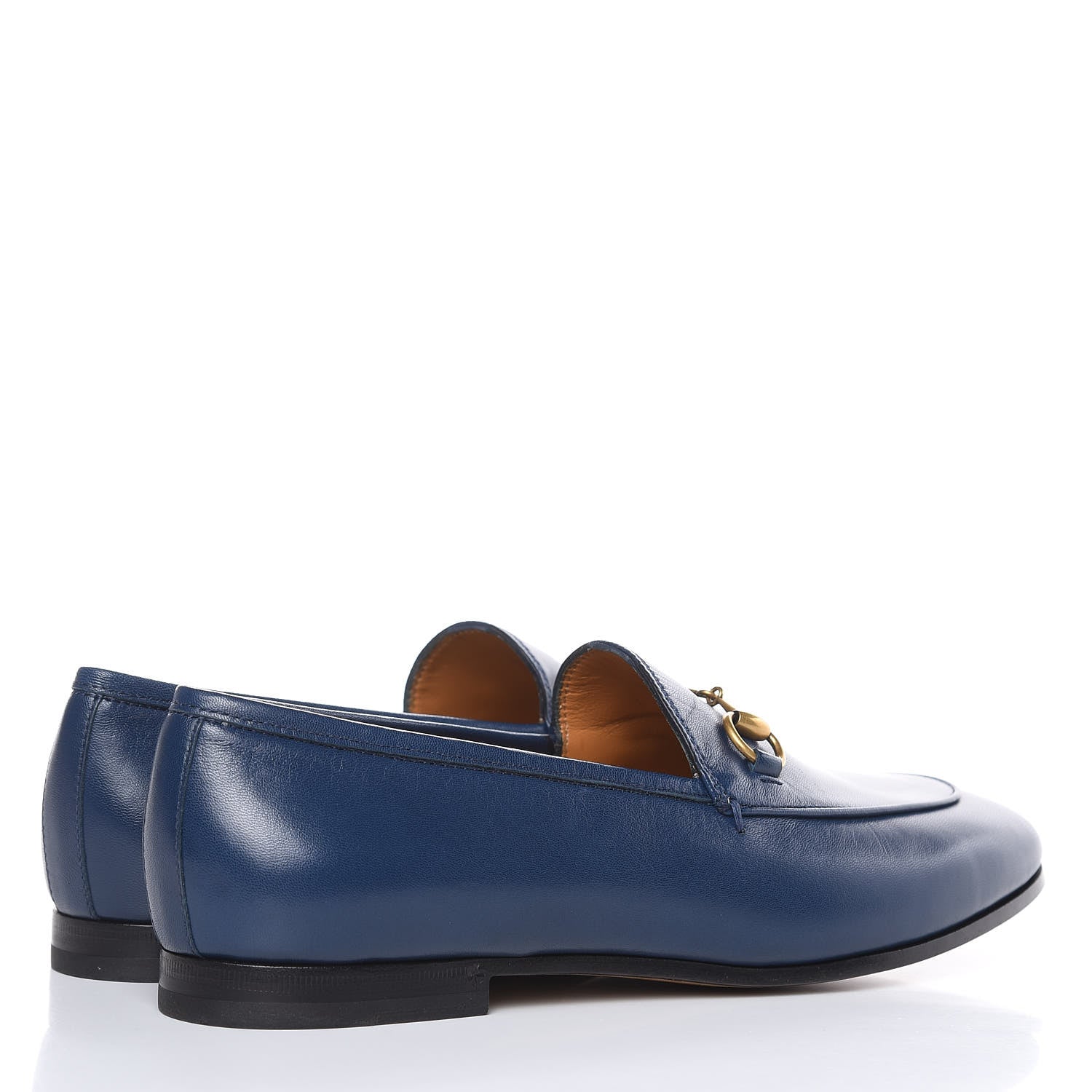 Gucci Malaga Kid Womens Jordaan Loafers 38 Blue Agata 4 of 10