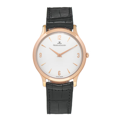 Jaeger-LeCoultre 18K Rose Gold Alligator 34mm Master Ultra Thin Manual Winding Watch 145.2.79 1 of 4