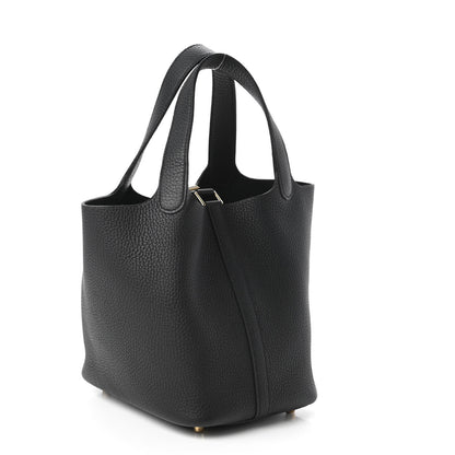 Hermes Taurillon Clemence Picotin Lock 18 PM Black 3 of 11