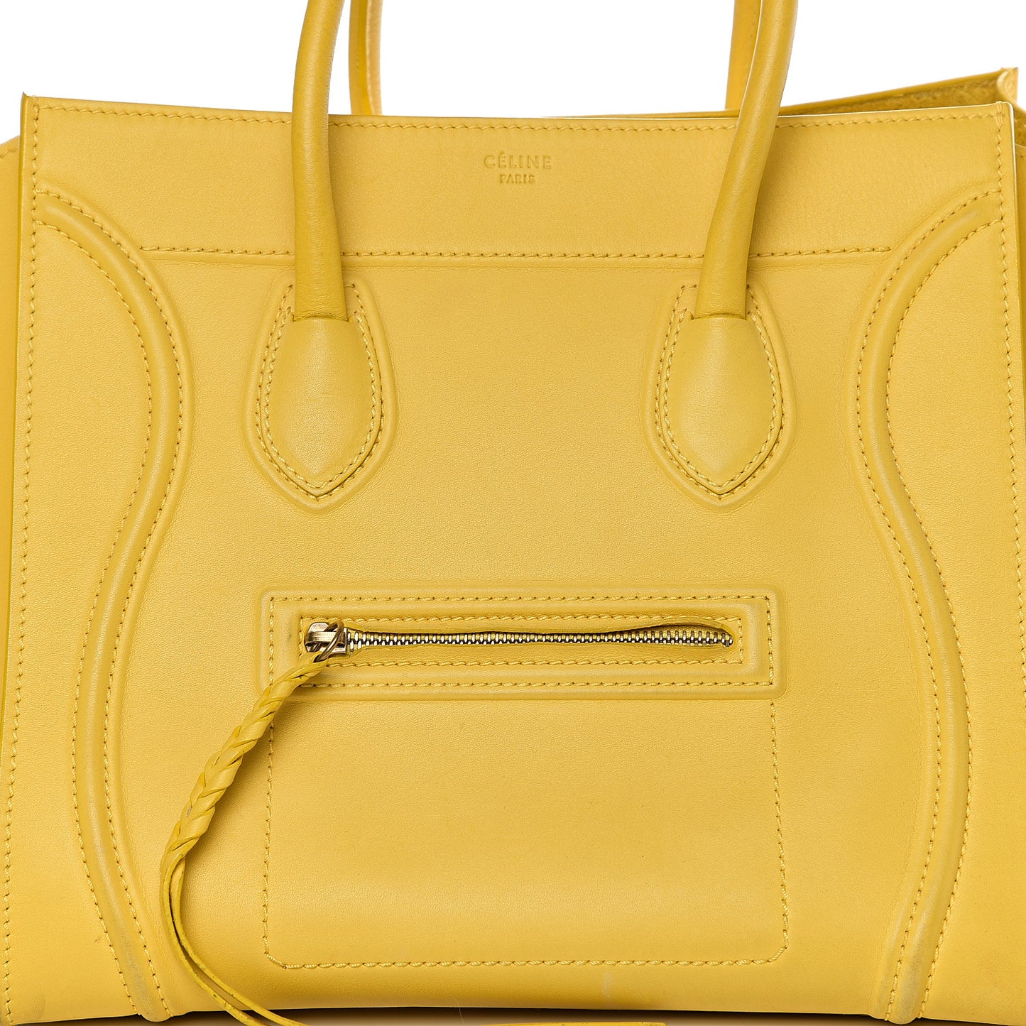 Smooth Calfskin Medium Phantom Luggage Sun Yellow