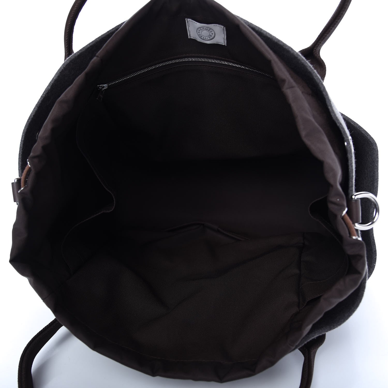 Hermes Felt Sac De Pansage Groom Bag Acier 6 of 13