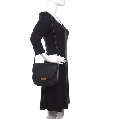 Celine Grained Calfskin Small Trotteur Black 2 of 11