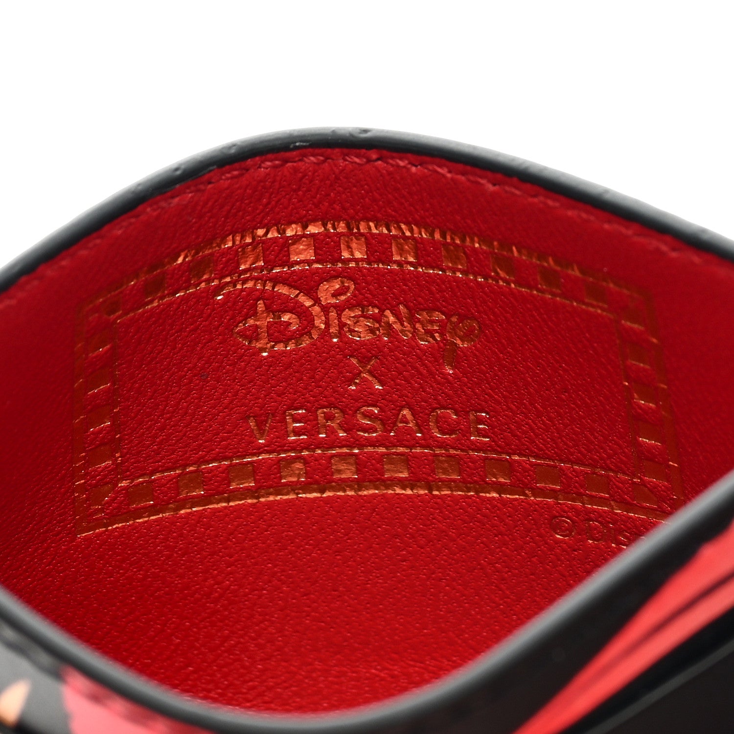 Versace X DISNEY Nappa Cinderella Print Card Holder Red Multicolor 6 of 7