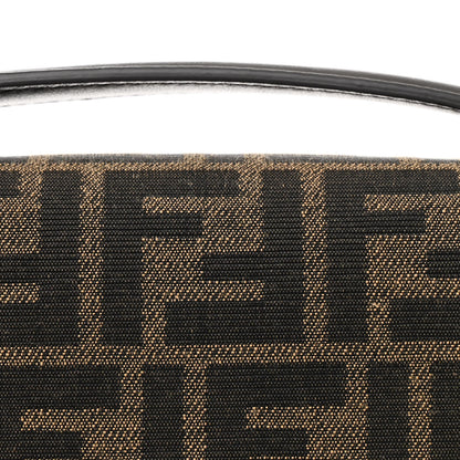 Fendi Fabric Jacquard FF 1974 Midi Chain Baguette Tobacco Moro 8 of 10