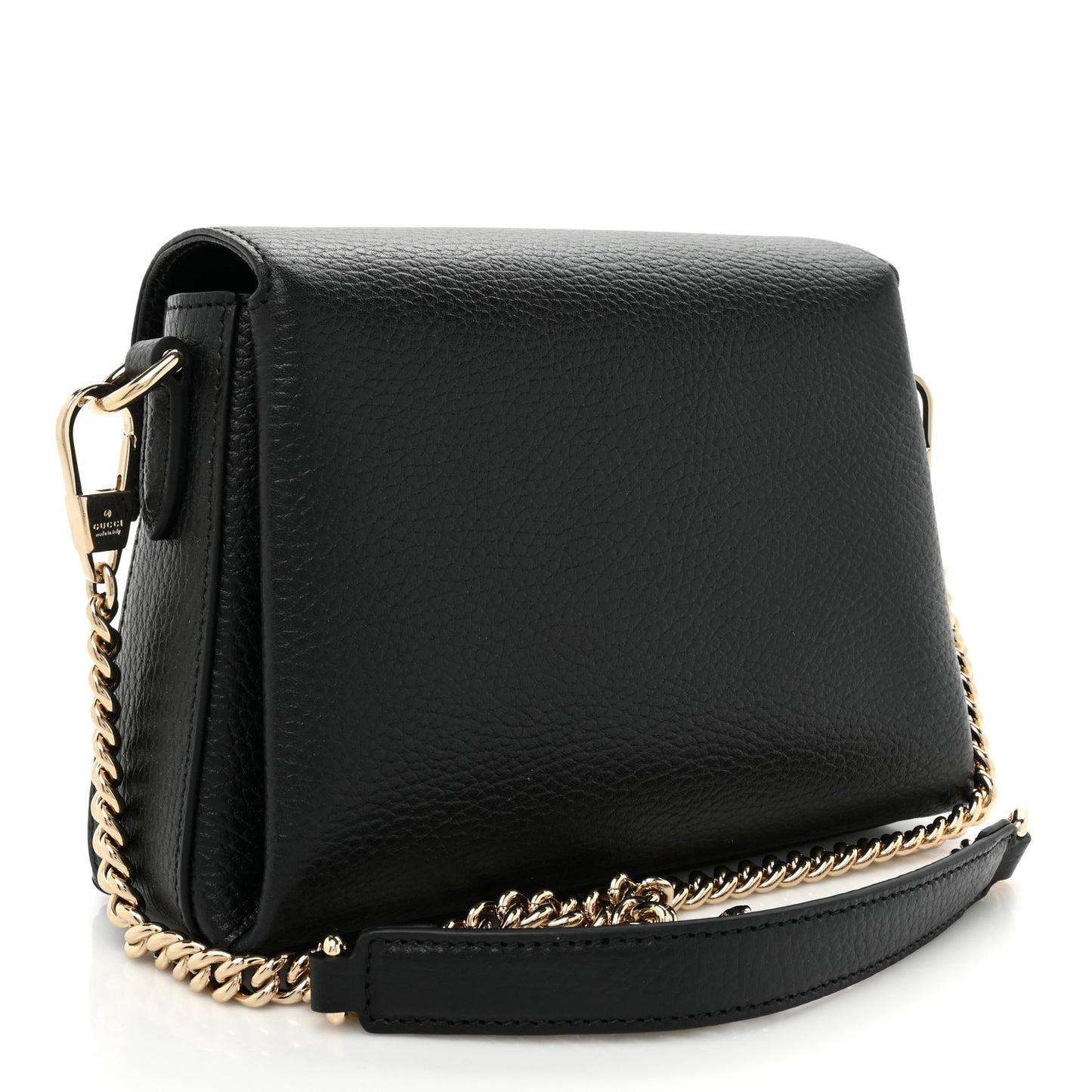 Dollar Calfskin Interlocking G Crossbody Bag Black