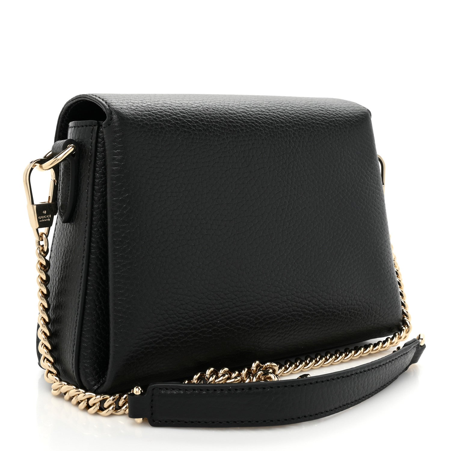 Gucci Dollar Calfskin Interlocking G Crossbody Bag Black 3 of 10