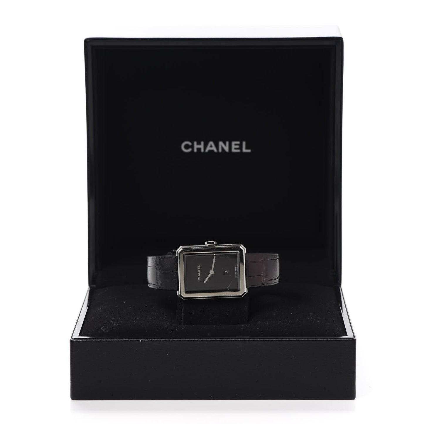 Stainless Steel Alligator 26mm Boy-Friend Quartz Watch Black
