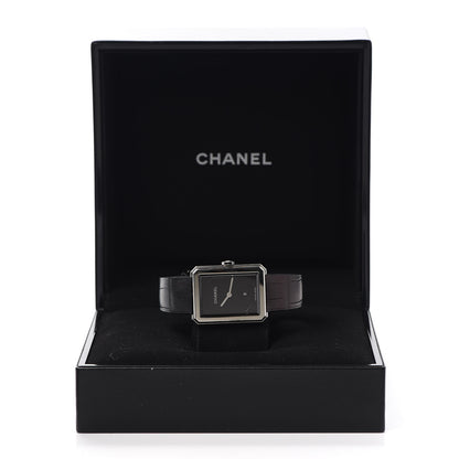 Chanel Stainless Steel Alligator 26mm Boy-Friend Quartz Watch Black 6 of 6