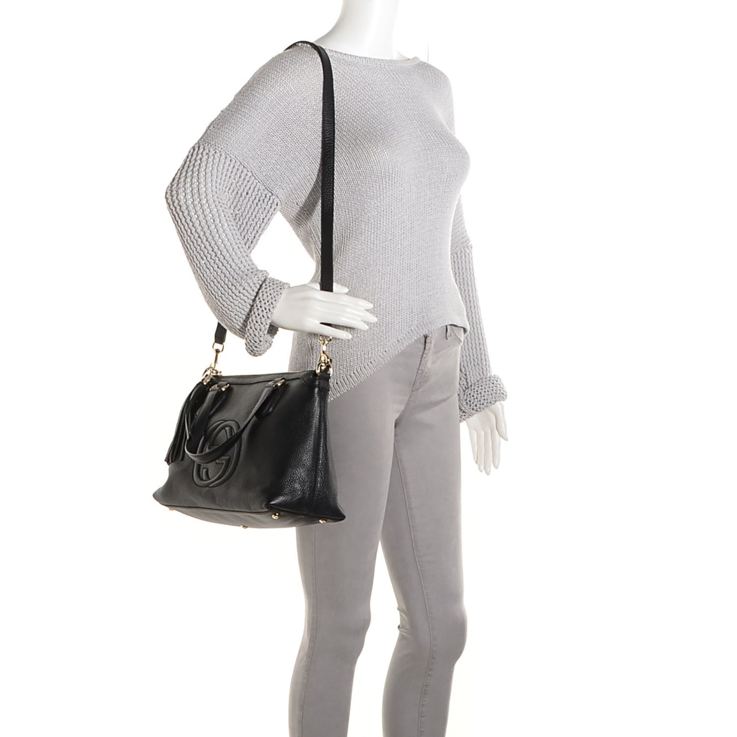 Cellarius Calfskin Small Soho Top Handle Satchel Black