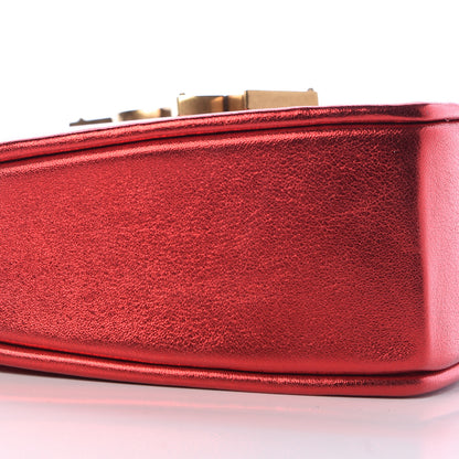 Saint Laurent Metallic Calfskin Heart Monogram Crossbody Black Rouge 8 of 9