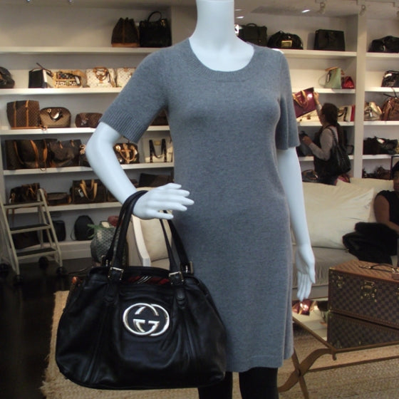 Gucci Leather Britt Shoulder Bag Black 2 of 11