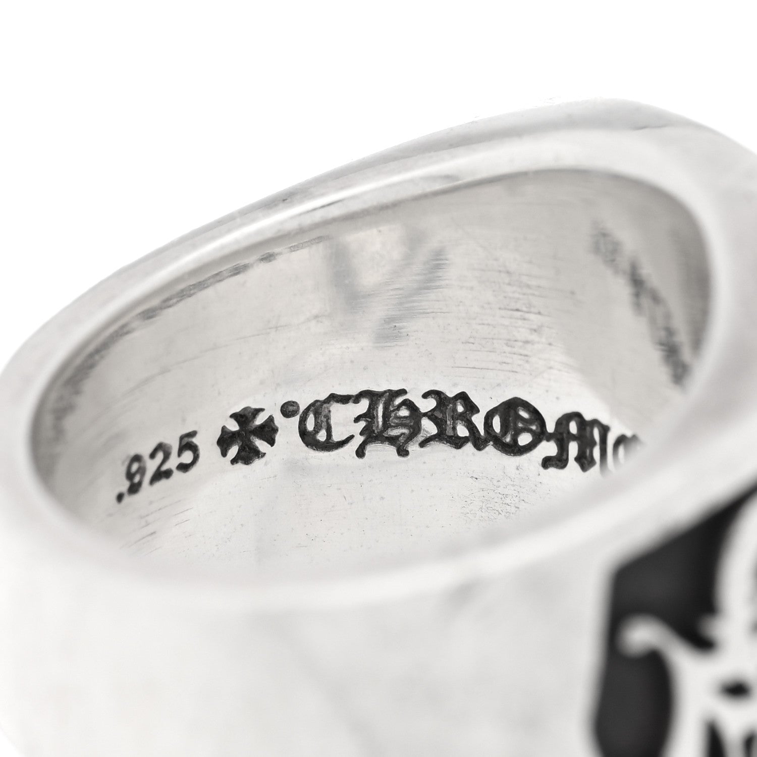 Chrome Hearts Sterling Silver Diamond Large Champion Ring 58 8.25 5 of 5