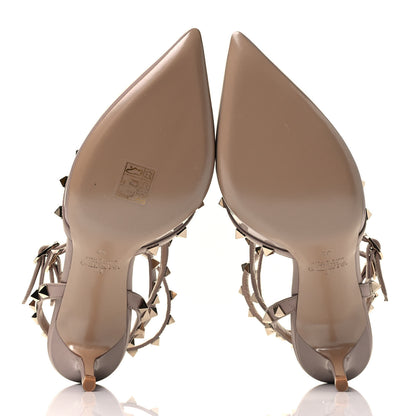 Valentino Garavani Patent Nappa Rockstud Ankle Strap 65mm Pumps 38 Poudre 5 of 7